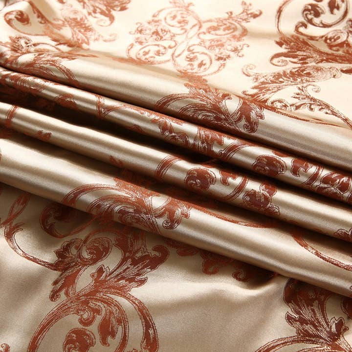 daintyduvet – Conjuntos de cama por atacado – Conjunto de capa de edredon de cobre de luxo, Jacquard Fabric Aesthetic Bedding Decorative, Conjunto de cama bordado6