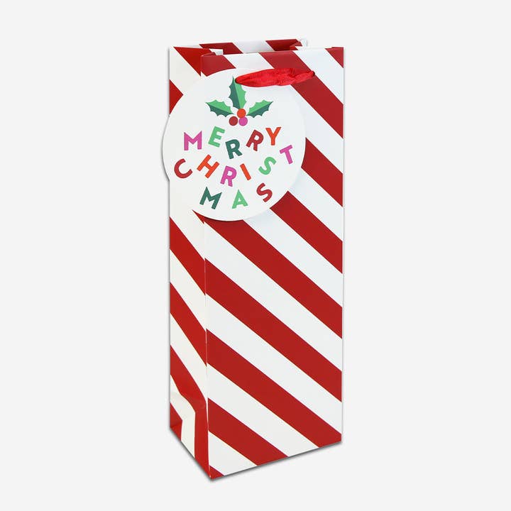 Candy Cane Bottle Bag for wholesale by Pigment Productions Ltd