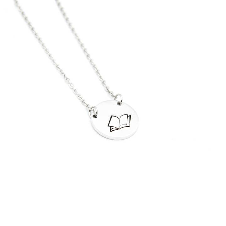 Open Book Necklace for wholesale by Stamp and Stampbility