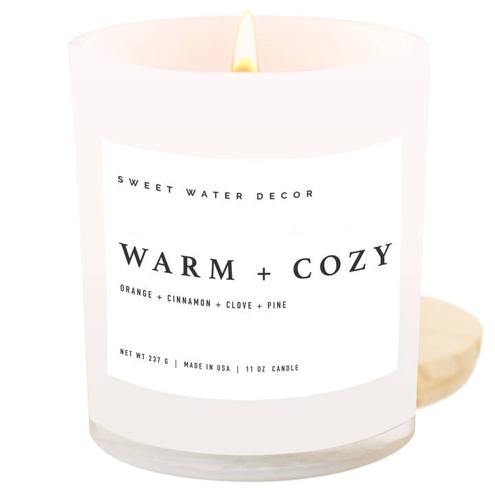 Sweet Water Decor - Vente Bougie en bocal - Bougie en soja 11 oz chaleureuse et confortable - Décoration et cadeaux de Noël8