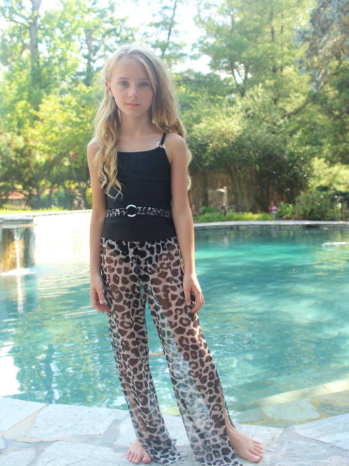 Pantaloni da spiaggia con spacchi in Jaguar per la vendita all'ingrosso da parte di Les Tout Petits