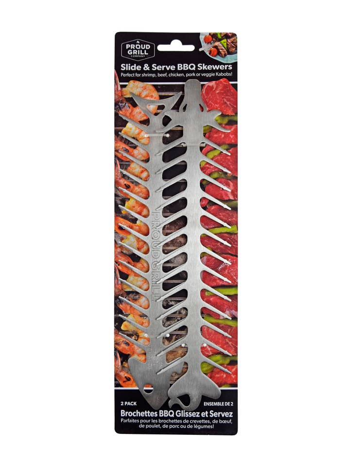 Proud Grill Slide and Serve BBQ Skewers - Set of 2 for wholesale by Proud Grill