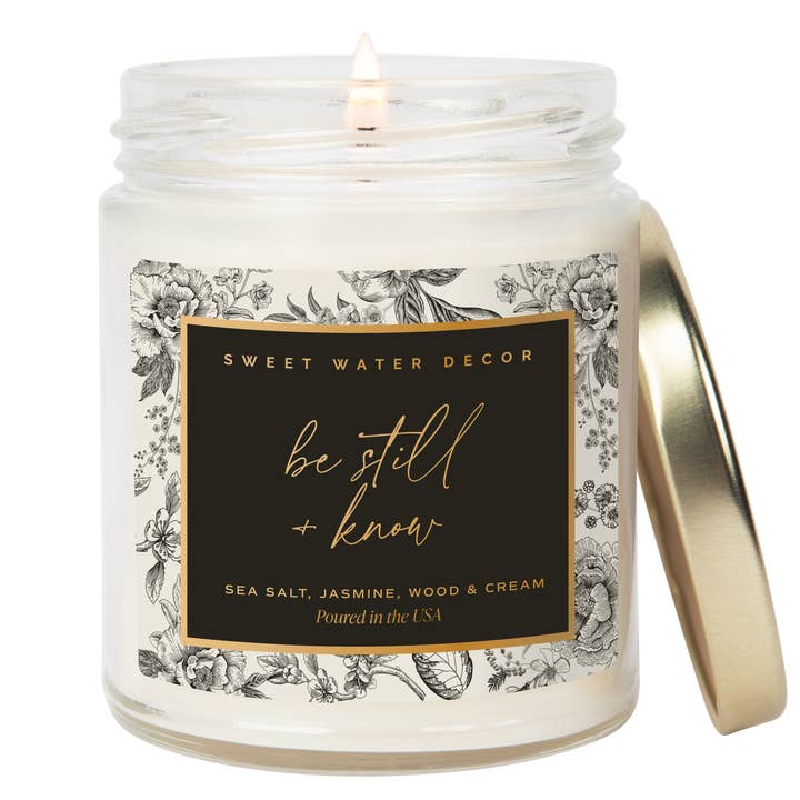 *NEW* Be Still and Know 9 oz Soy Candle - Home Decor & Gifts for wholesale by Sweet Water Decor