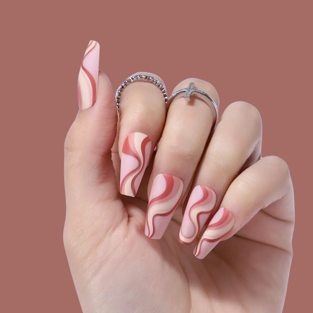 P.R.M.I.T Beauty - Wholesale Press-On/Fake Nails - CARAMEL SWIRL4