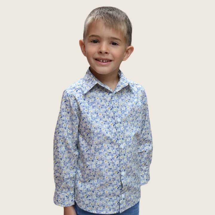 DAYSPRING - CHEMISE POUR GARÇON À IMPRIMÉ FLORAL LIBERTY pour la vente par VivalaVidaofficial Official