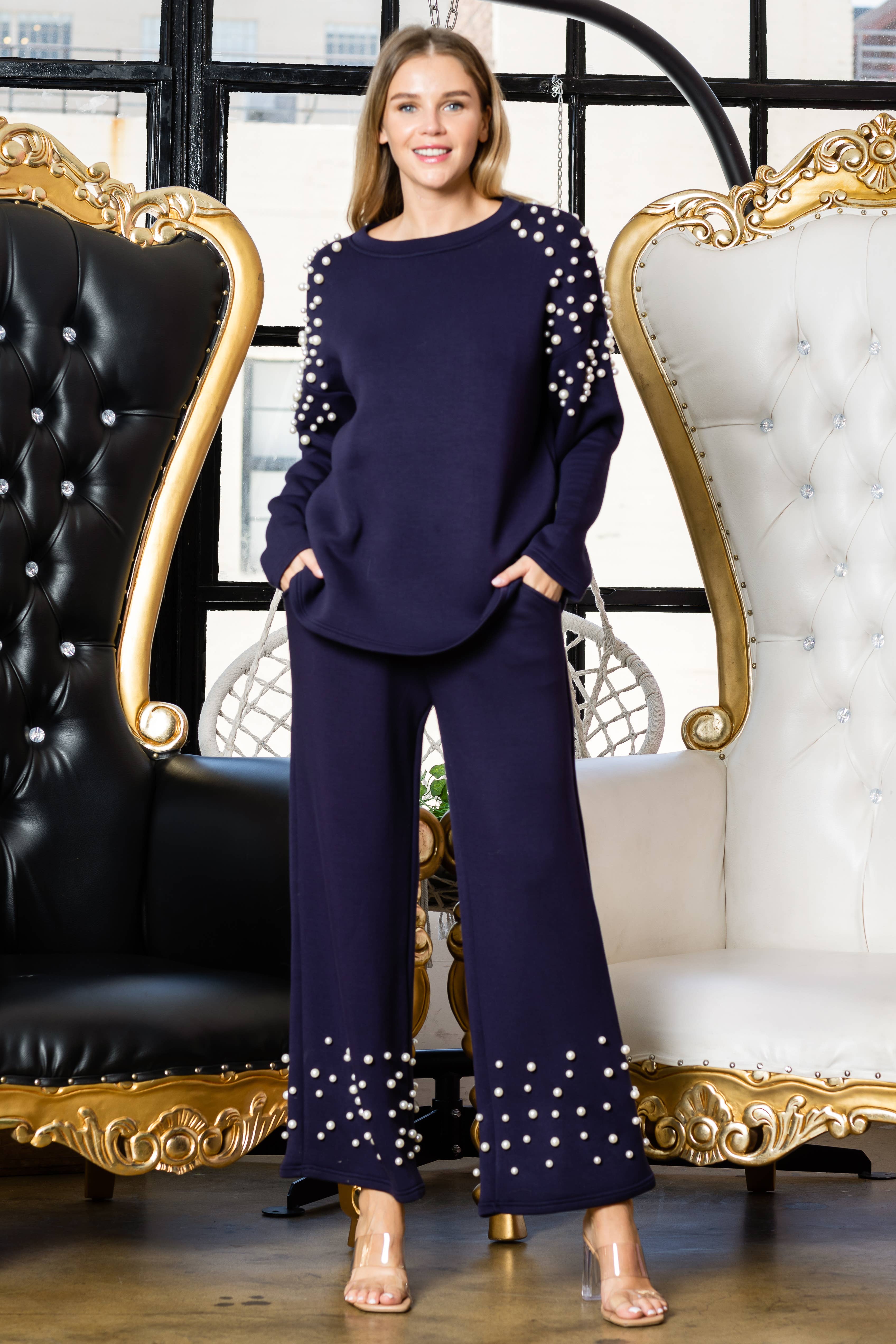 Joh Apparel - Wholesale Knit Top - Women's - Fiona Stretch French Scuba Pearl Top16