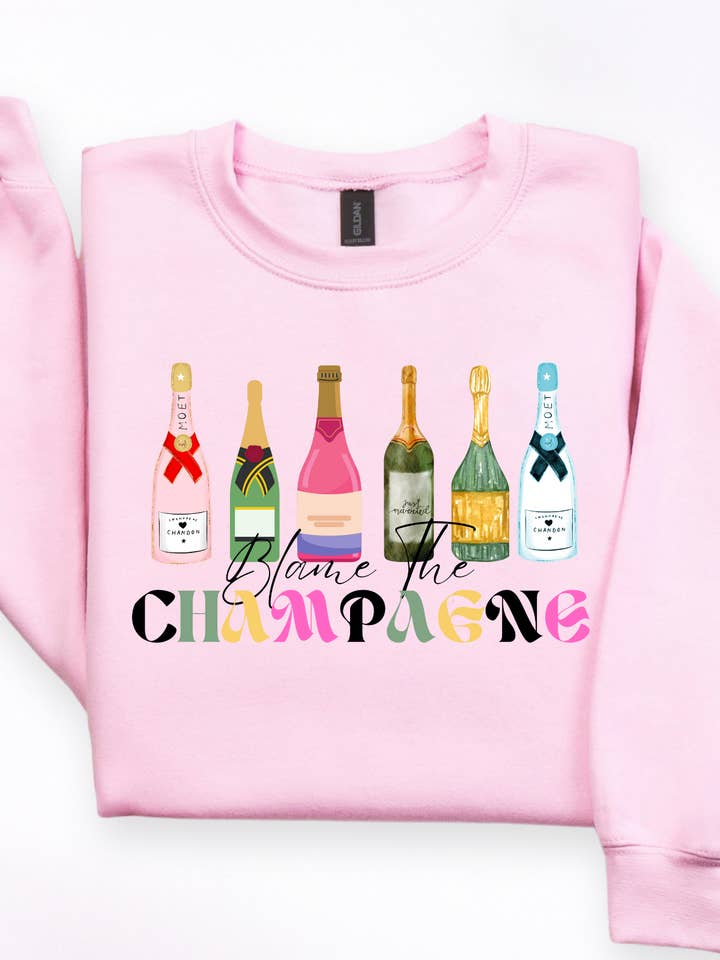 Gambi's Tees - Wholesale Graphic Sweatshirt - Women's - Blame the Bubbly Sweatshirt3