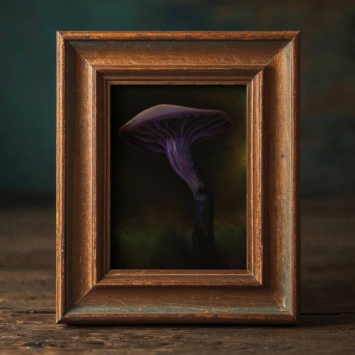 Imaginarium Arts - Wholesale Art Print - Nightmare Purple Mushroom Fine Art Print, 8x101