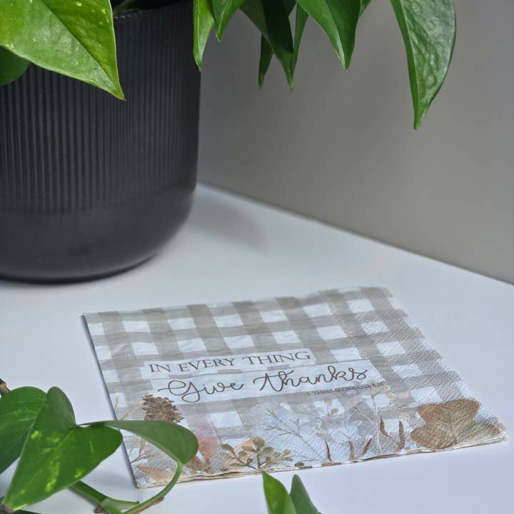 Pearls of Parchment - Wholesale Disposable napkin - Give Thanks Paper Napkins | 20 ct Scripture Napkins 2