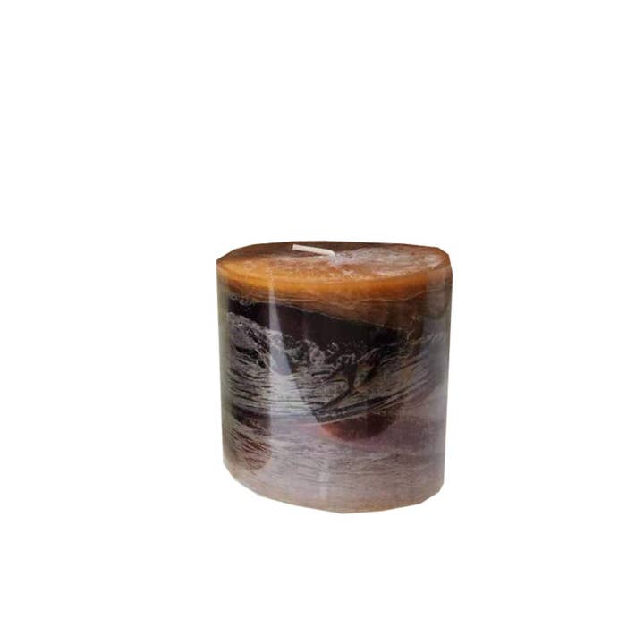 Geko Products – wholesale Pelarljus – Brun Ombre pelare ljus kort