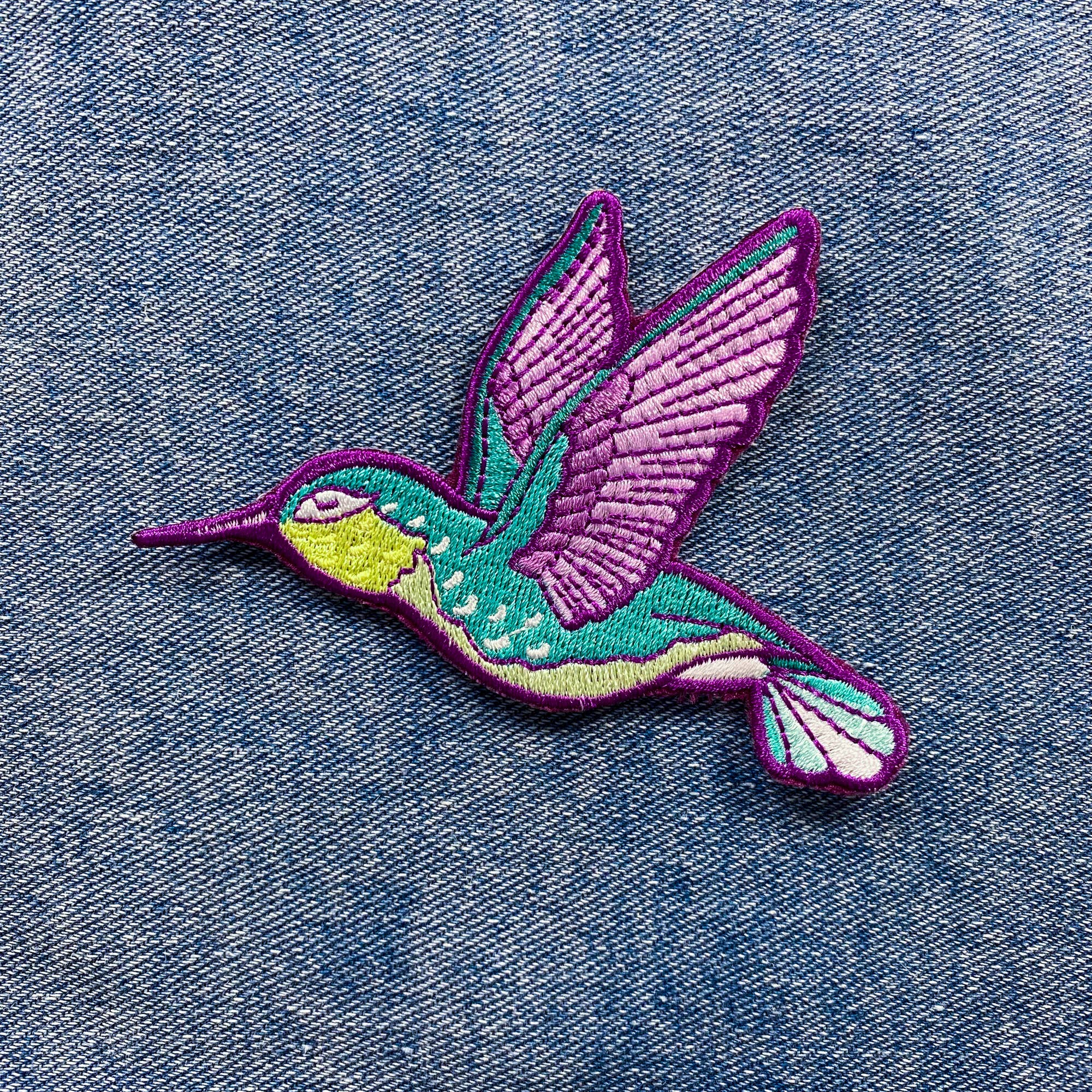Chelzart - Wholesale Patch - Hummingbird Embroidered Patch | Bird Iron on Patches0