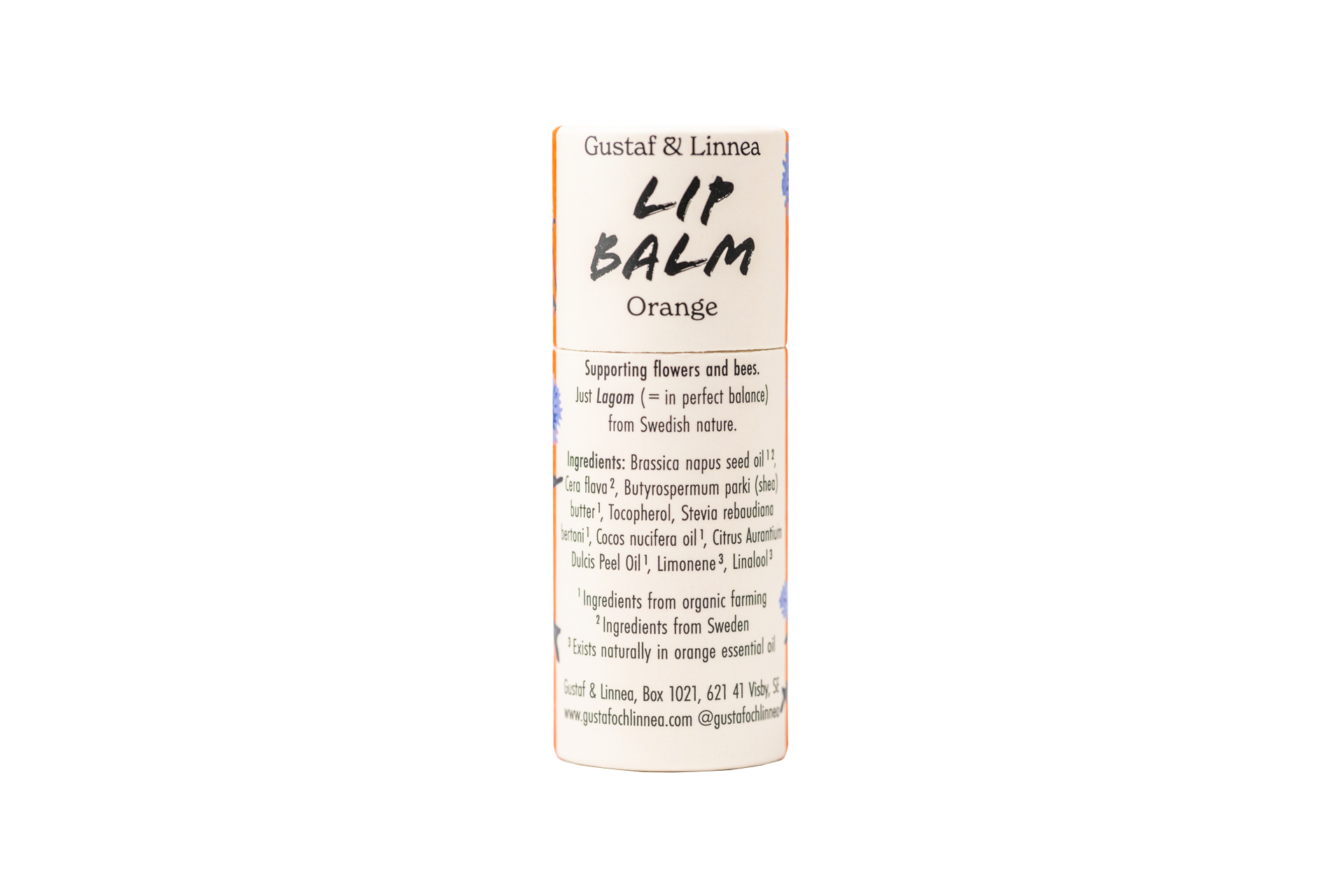 Gustaf och Linnea – wholesale Lip Balm – Läppbalsam - Apelsin - i pappersförpackning4