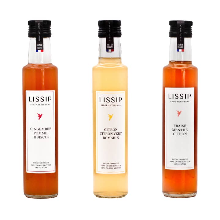 Lissip – Großhandel Cocktailmischung/-sirup – „Small Thirst“ Paket – Sortiment mit 3 Sirupen