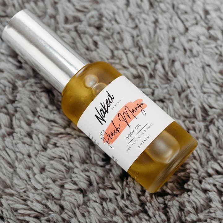 Huile pour le corps Peach Mango 2oz pour la vente par naked by nadie