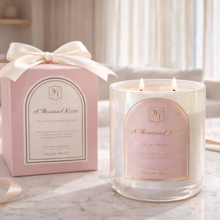 The Willow Tree Co - Wholesale Jar/Filled Candle - A Thousand Kisses Luminary1