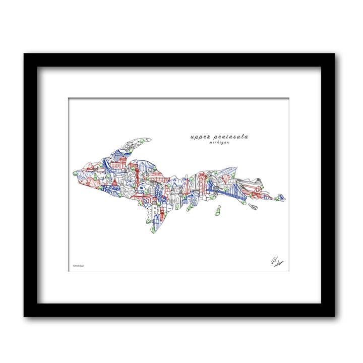 Décoration murale Upper Peninsula Michigan pour la vente par Townsville Art