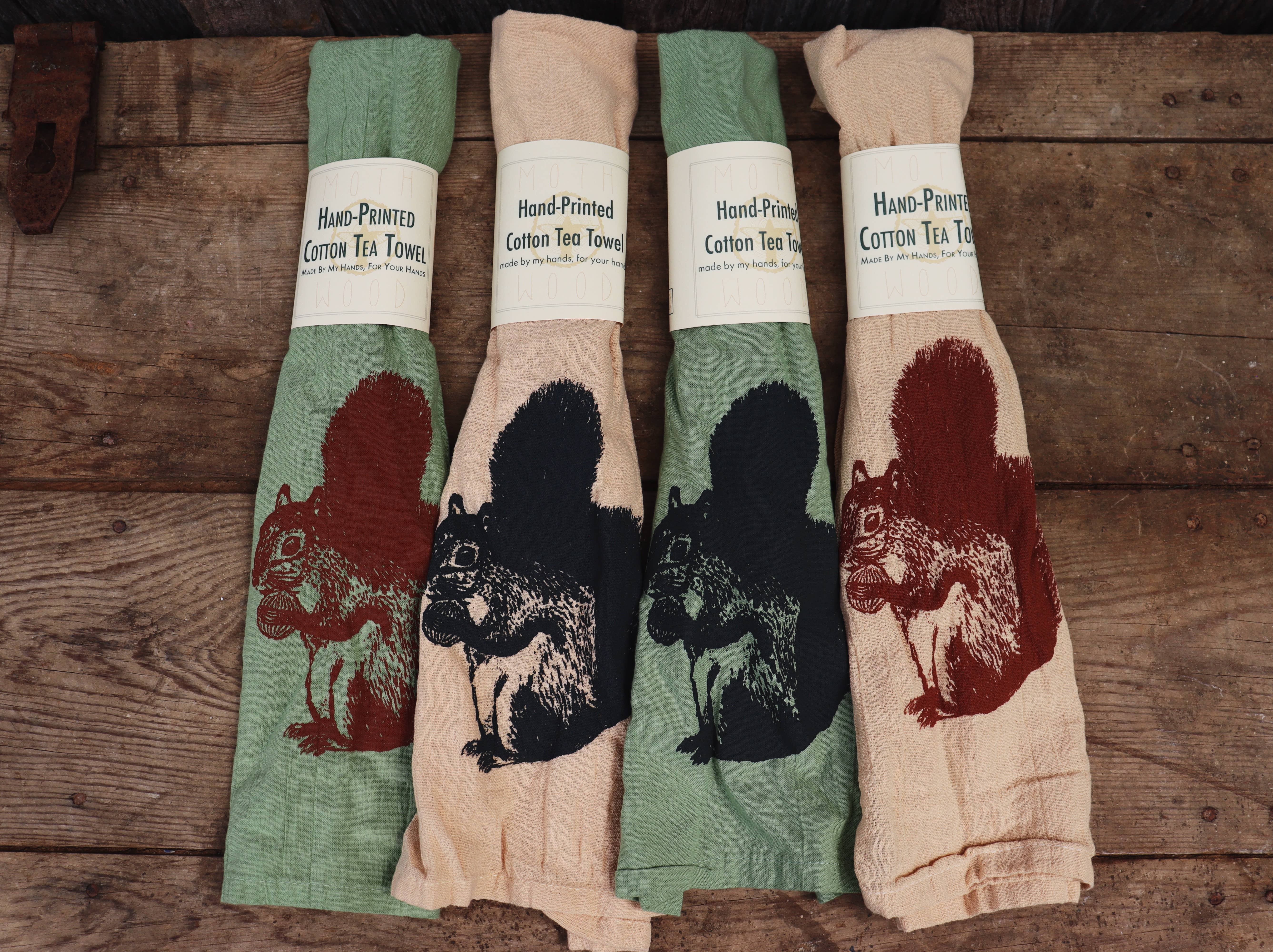 MOTH WOOD - Wholesale Tea Towel - Hand Screen Printed Cotton Tea Towels16