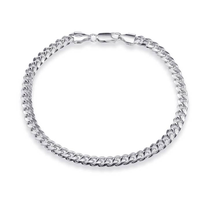 NY Gold & Silver Trading Inc. - Wholesale Link & Chain Bracelet - 925 Solid Silver Miami Cuban Link Bracelet with Lobster Lock1