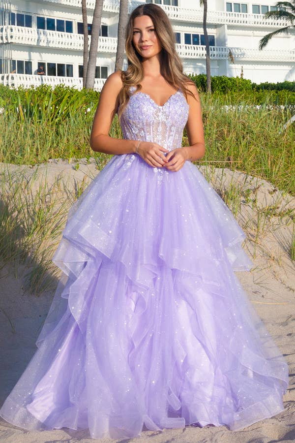 Babyfox Apparel – Großhandel Abendkleid – Damen – Ärmelloses Bustier-Illusion-Top A-Linien-Kleid1