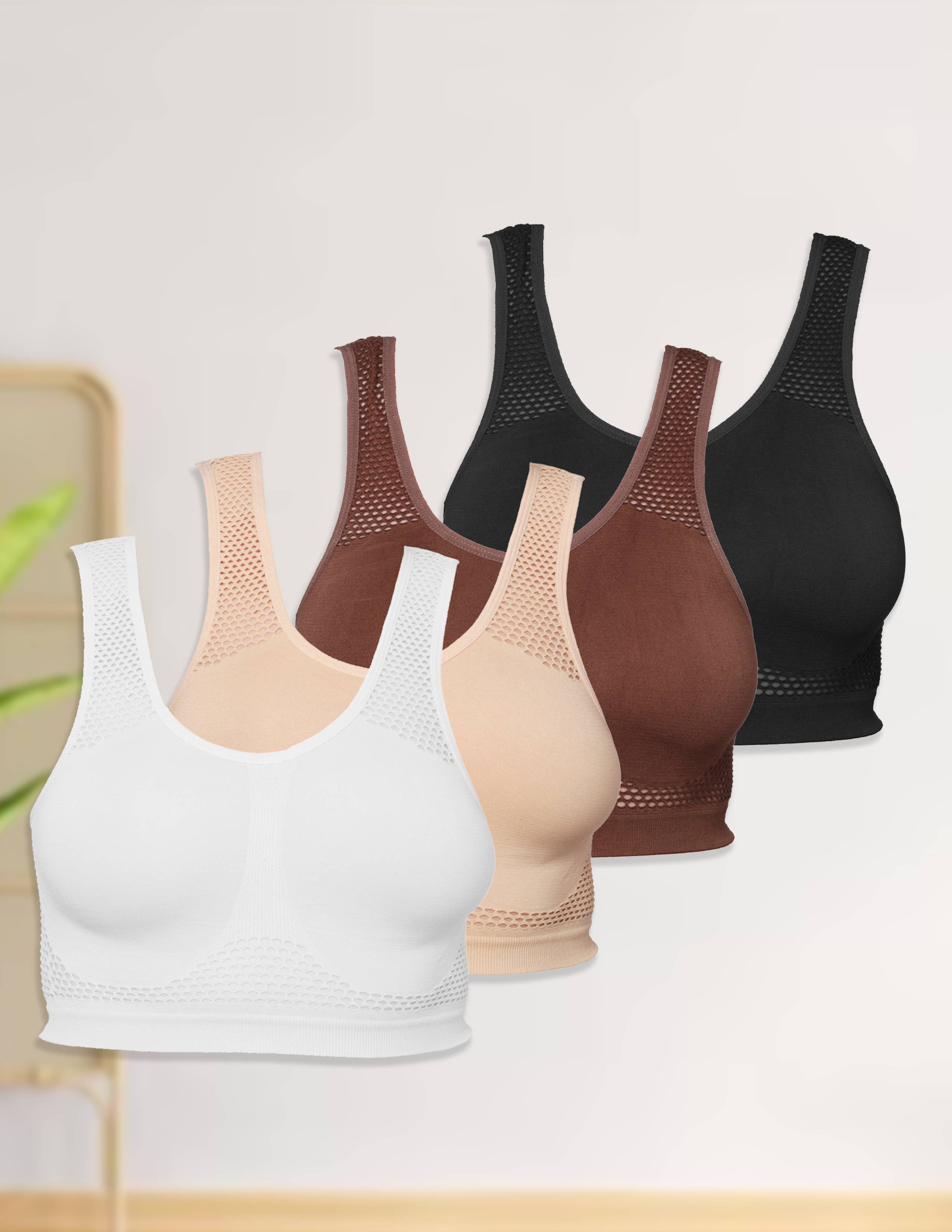 Isadora, Tipi toe, & James Fiallo – wholesale Sports bra – Women's – Isadora Women's Cotton Stretch Mesh Workout Sports Bra0