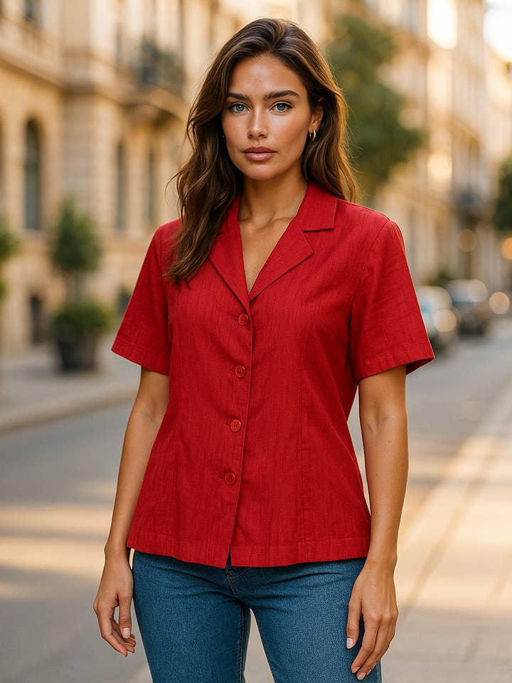 Pack of 20 Spring-Summer Short-Sleeved Shirts for wholesale by A Woman we Love