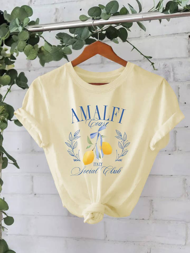 HIDDENBRAND - Wholesale T-Shirt - Women's - Essential Versatile AMALFI lemon Graphic t-shirt5