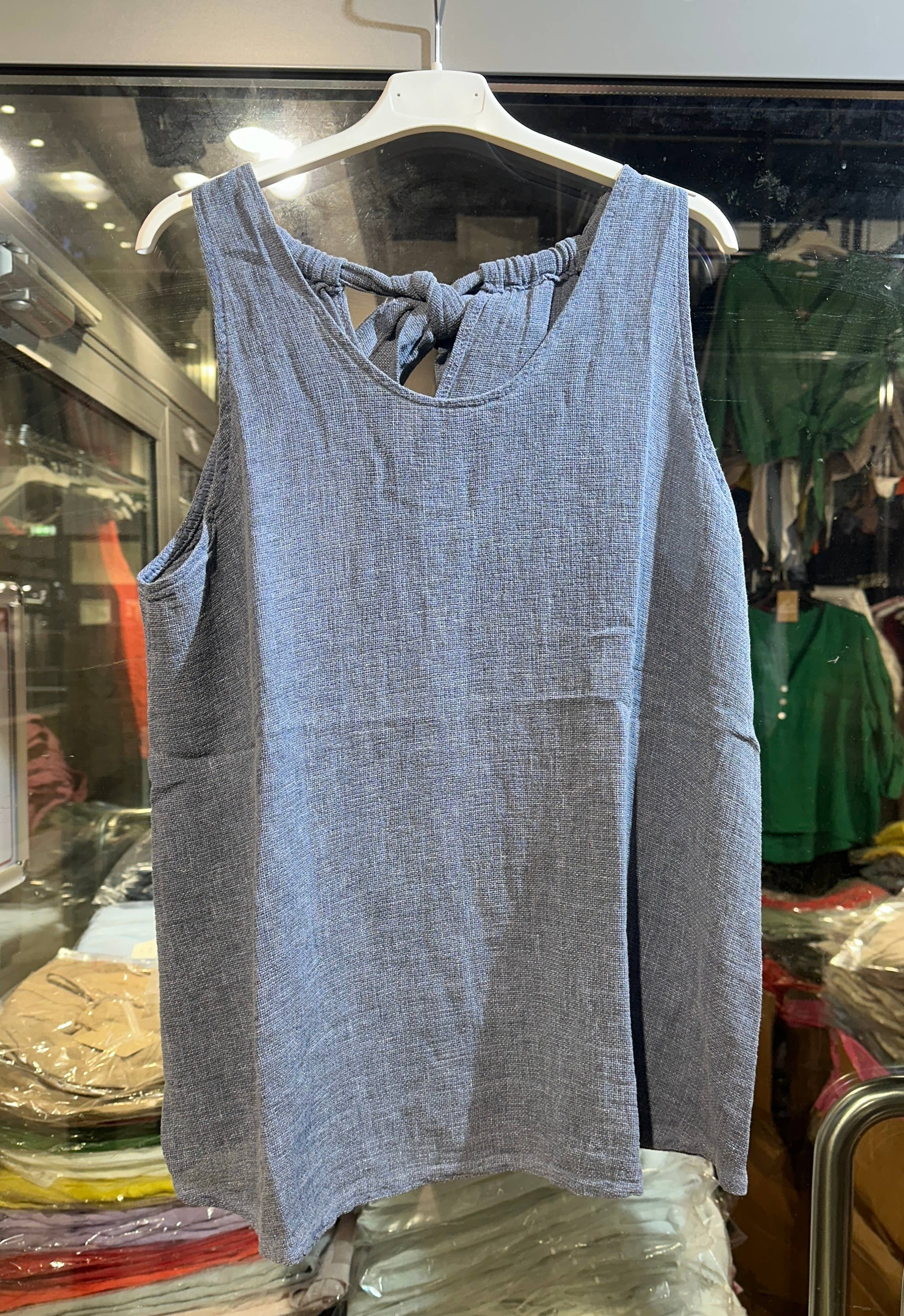 LÉA & LUC - Vente Débardeur – femme - Débardeur en 50% coton et 50% Lin REF. 916832