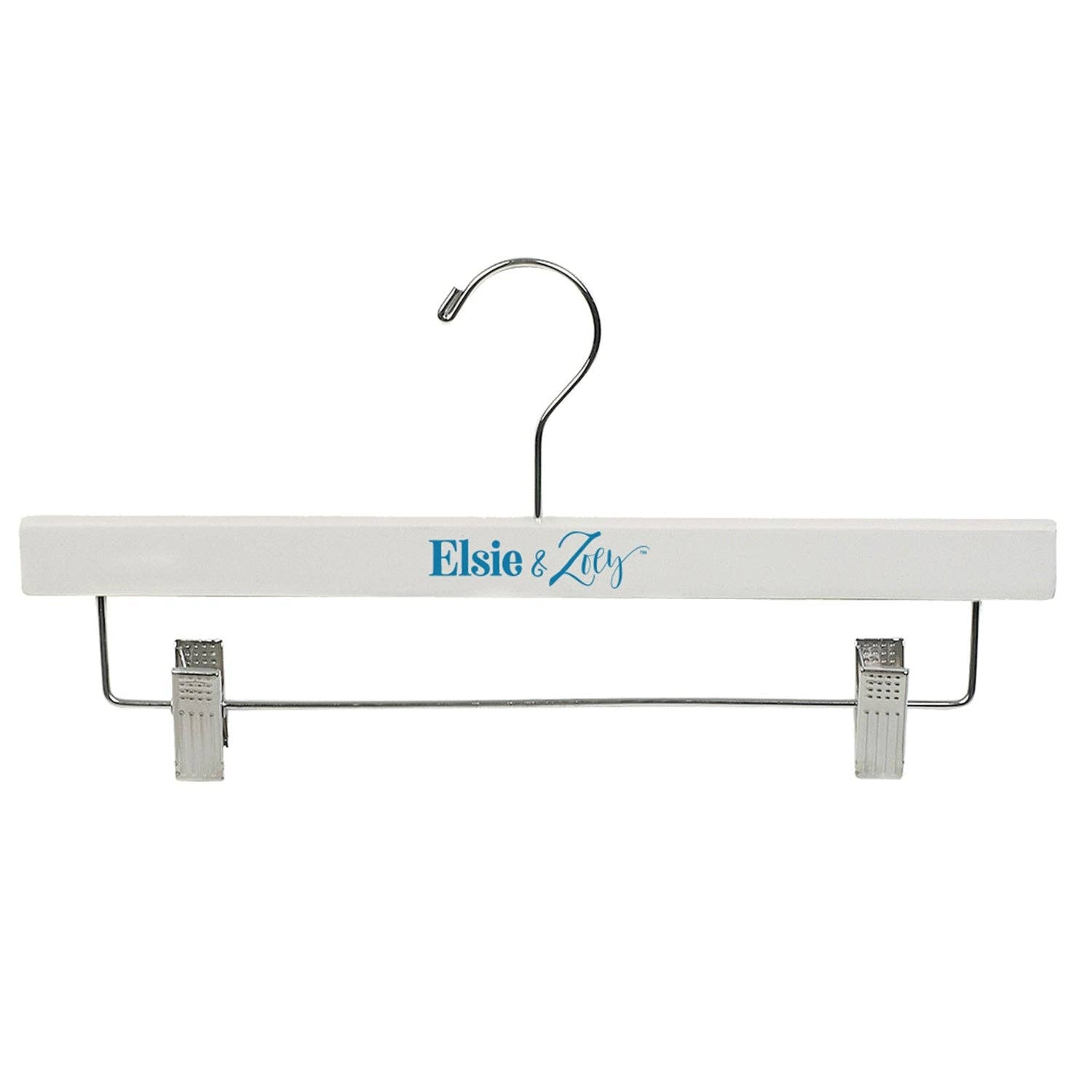 Howard's - Wholesale Clothes hangers - Elsie & Zoey White Wooden Pant Hanger Display0
