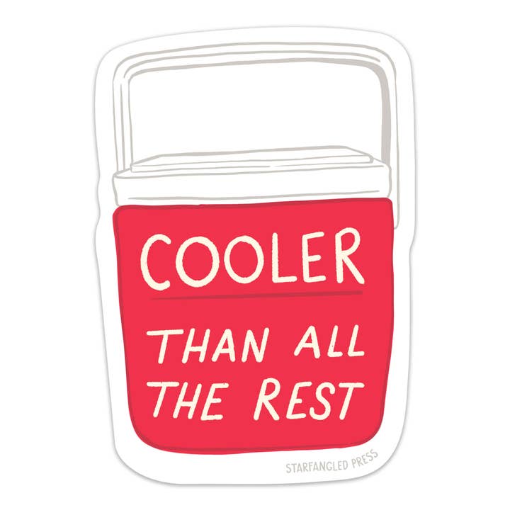 Cooler Than All The Rest Sticker for wholesale by Starfangled Press