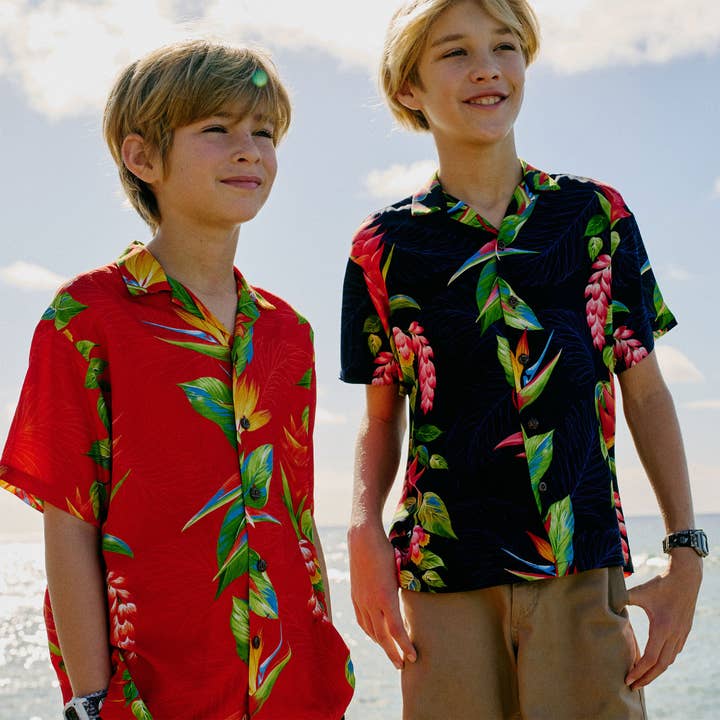 Bird of Paradise Boys Aloha Shirt for wholesale by Hilo Hattie