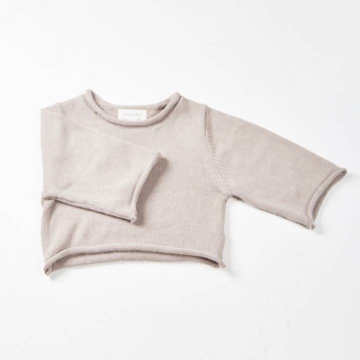 Pull en tricot à ourlet roulé pour la vente par minimalist bb