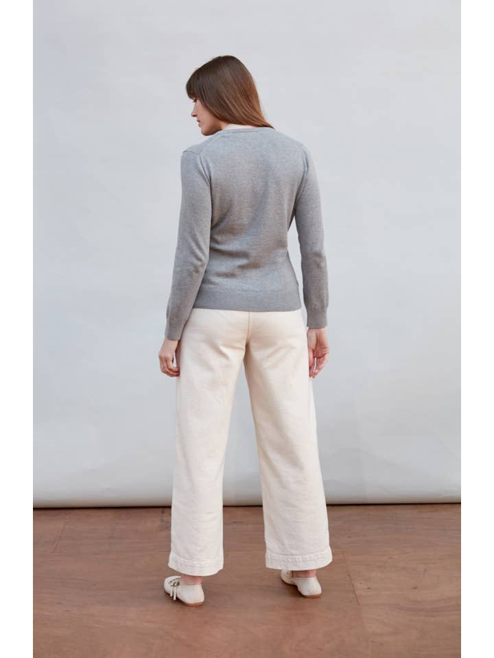 Paul James Knitwear - Wholesale Knitted jumper – Women′s - Womens Pure Cotton V-Neck Jumper25