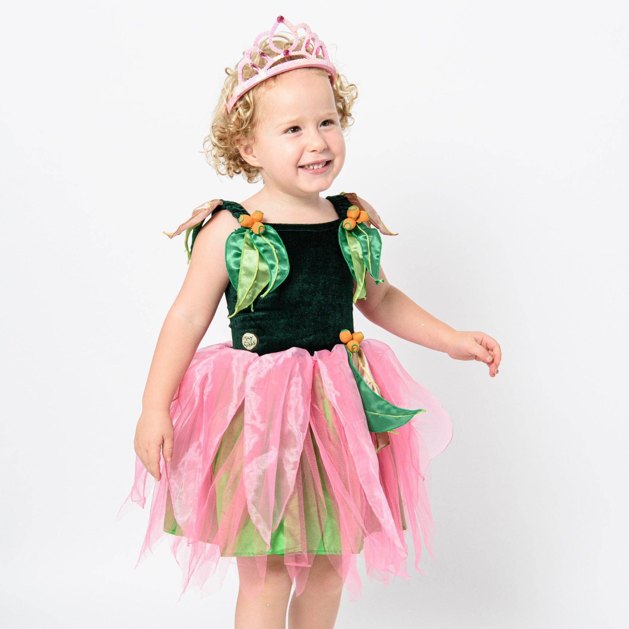 Falda verde con rosa Vestido Little Ragged Blossom de venta al por mayor en Faire2