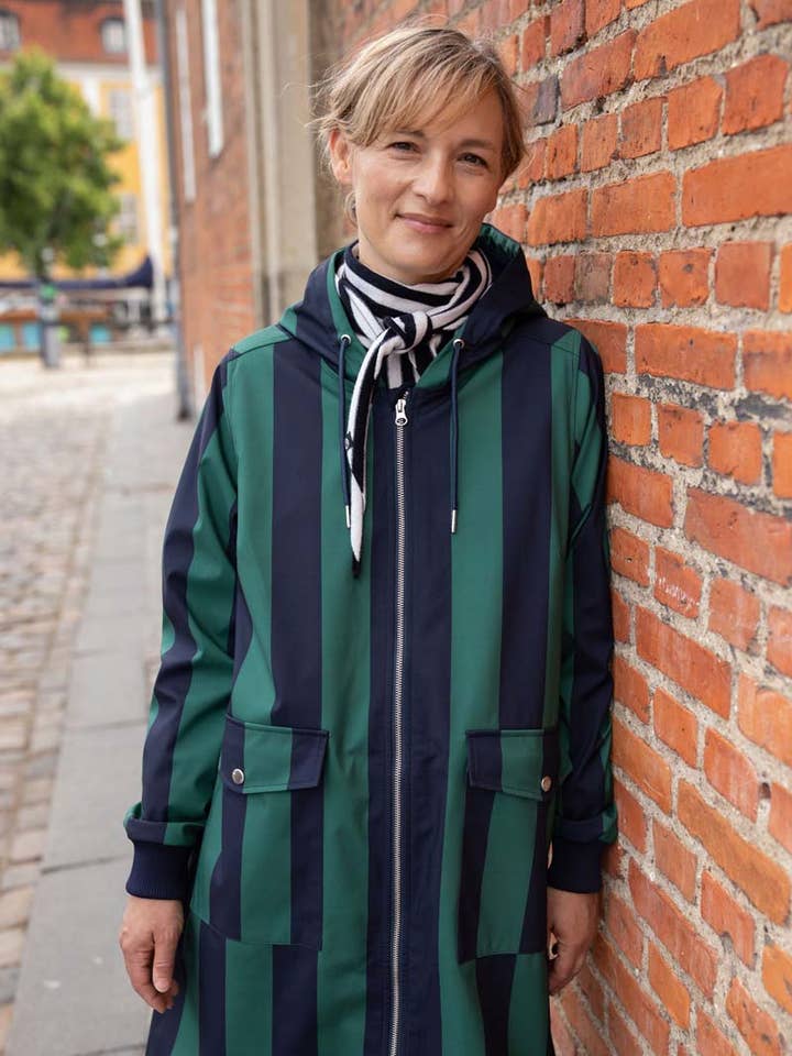 Parka Danemarselisborg Softshell cepillado azul marino/verde para venta al por mayor de Danefae København