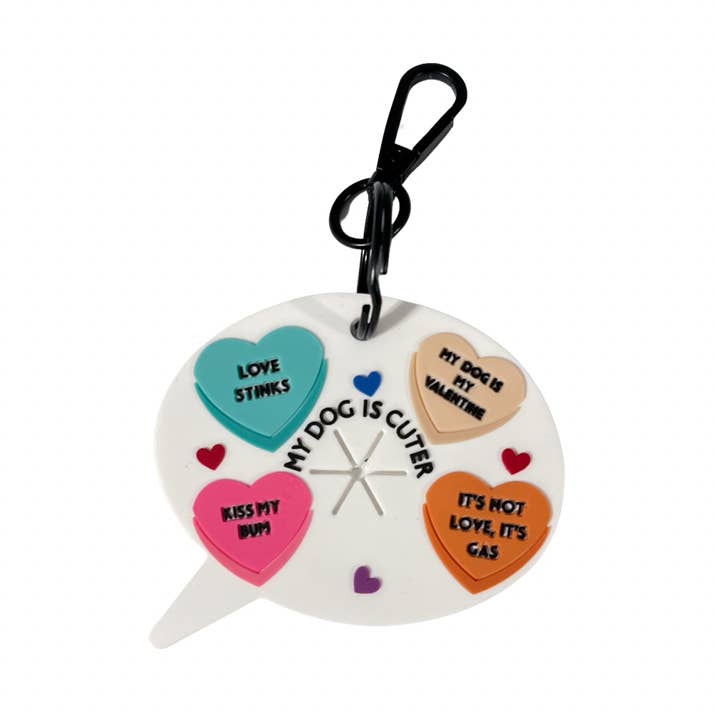 Love Stinks, clip para el trasero de un perro, soporte para bolsas para excrementos para venta al por mayor de Vixen Fluffy Paws