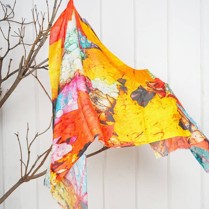 Silk Modal Scarf lyxig tygblandning - Gul för wholesale av Linen Connections