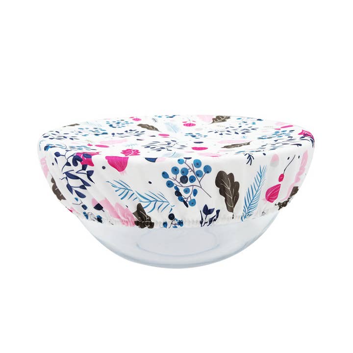 EcologiQ - Wholesale Food Storage Wrap/Bag - Set of 3 zero-waste-Charlotte flatcovers in floral fabric2