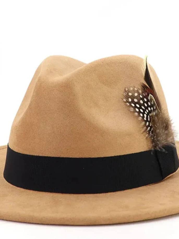 Classic belted Suede Fedora for wholesale by Accessorizmee