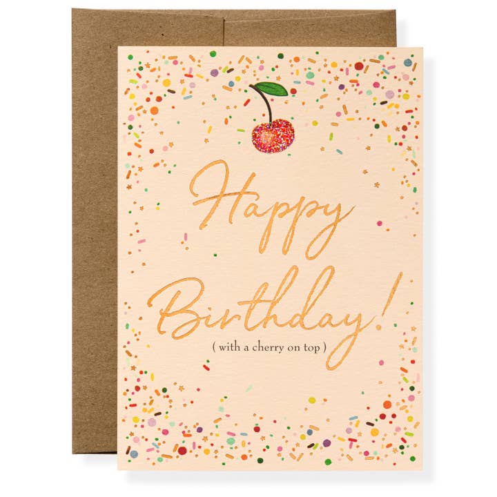 Cherry on Top wenskaart voor wholesale door Karen Adams Designs