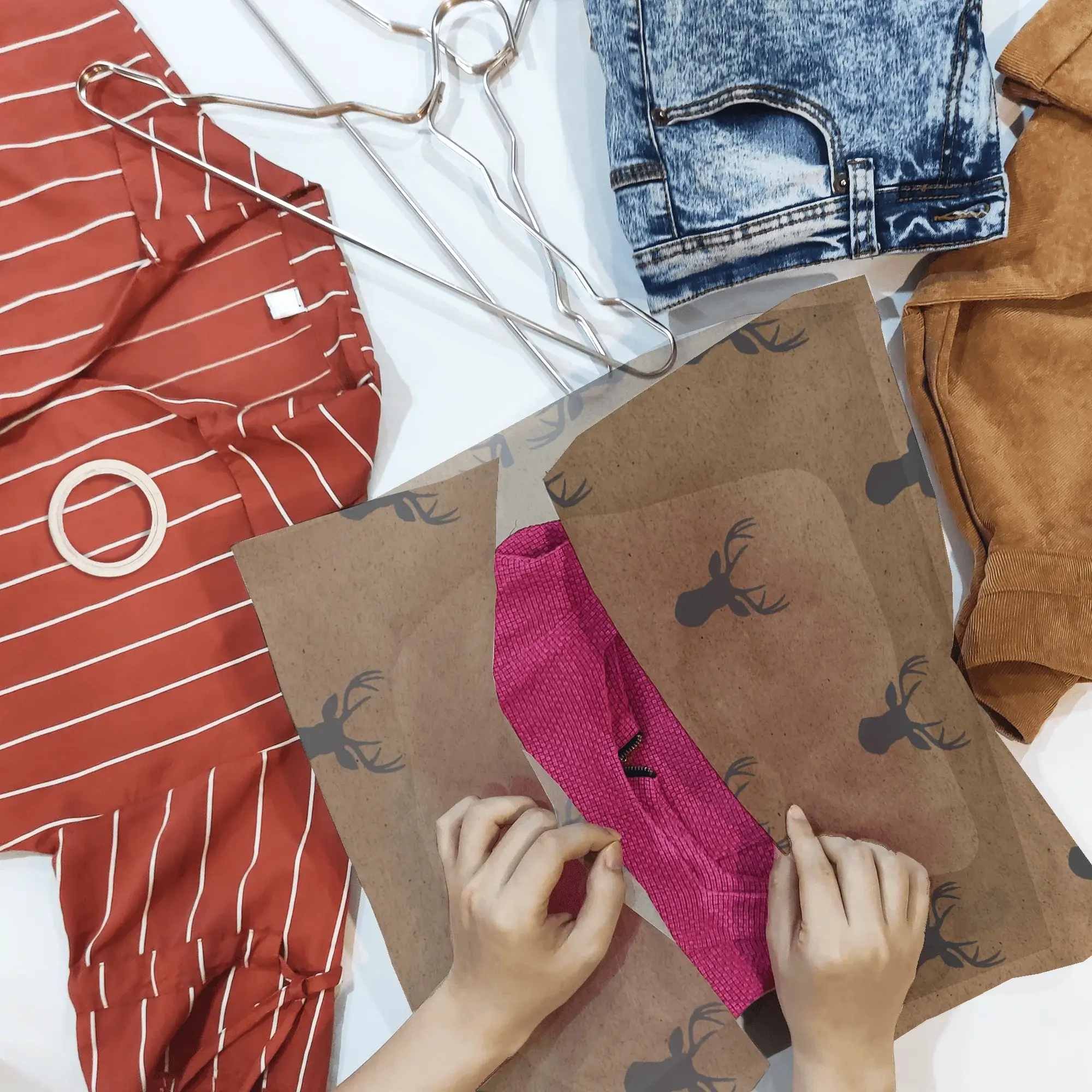 Eleven Fashion – wholesale Tissue paper – Charcoal Deer Designer Printed Tissue Paper7