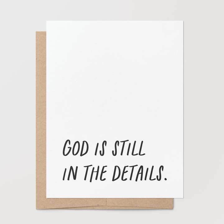 Christian Encouragement – God in the Details Greeting Card for wholesale by Goodly Press | Modern Cards for Life’s Real Moments