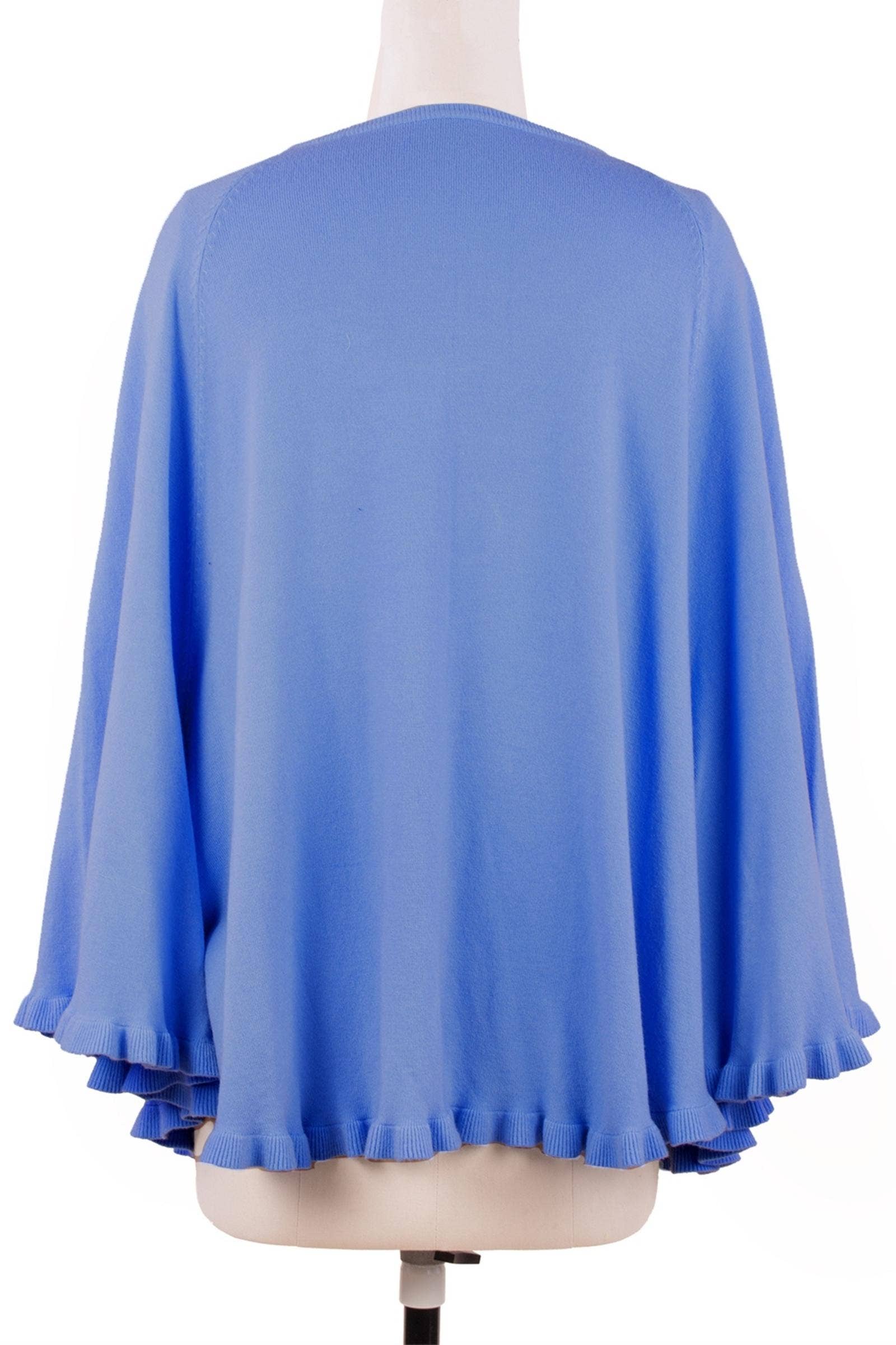 SAACHI - Wholesale Poncho - Women's - Talia Ruffled Hem Poncho Sweater10