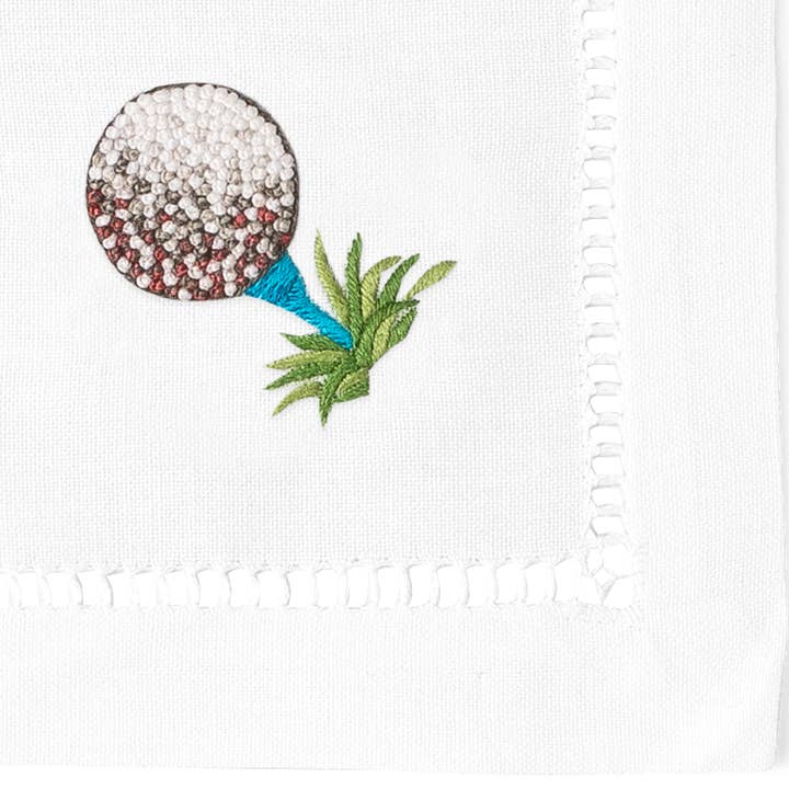 Henry Handwork - Wholesale Dinner & Cloth Napkin - Golf Cocktail Napkins | Mixed Set of 4