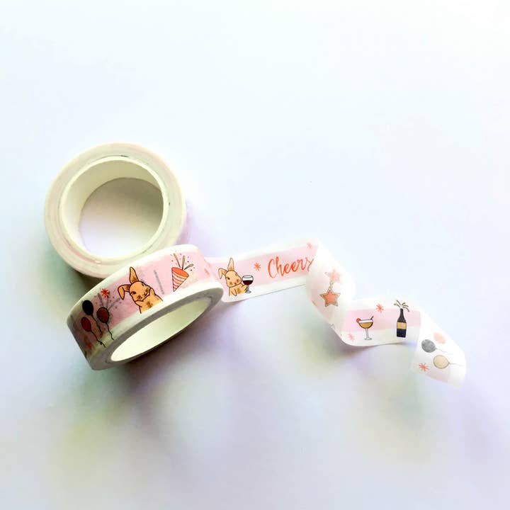 Nastro Washi «Brown Sugar Holiday Cheers» per la vendita all'ingrosso da parte di Stickies by C&S