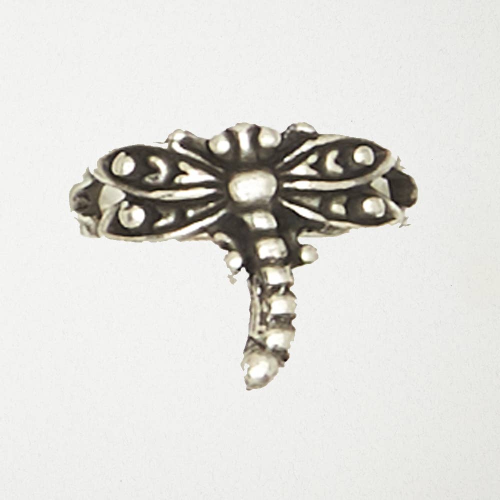 Nirvana LLC – wholesale Cocktail/statement ring – Pewter Ladies' Ring - Dragonfly0