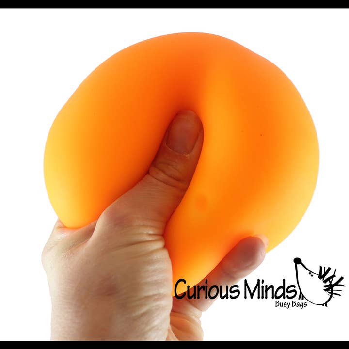 Curious Minds Toys - Wholesale Stress Relief Ball/Dough - 1 Jumbo 4" Doh Stress Stretch Ball - Moldable Pinch Poke Se1