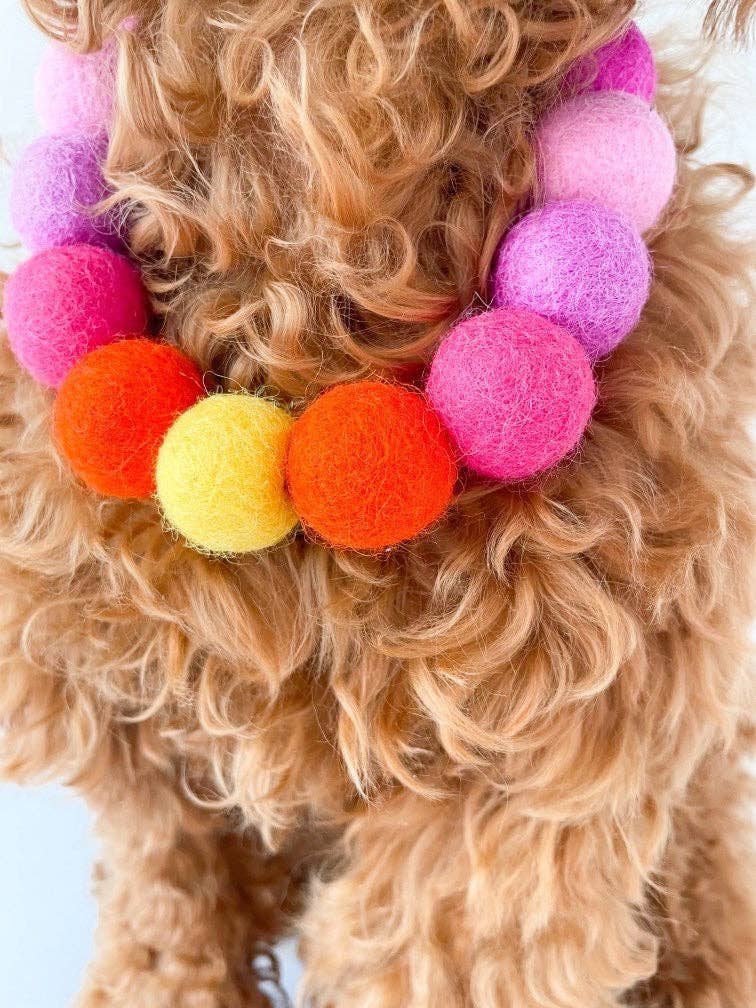 Puppies & Pom Poms - Wholesale Pet Collar - Dog - Pink - Personalised Pom Pom Dog Collar35