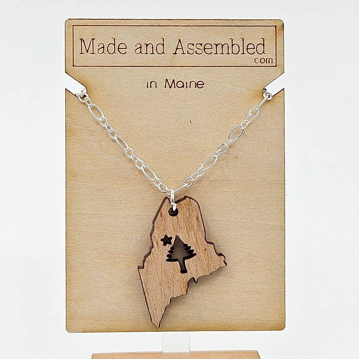 Wildwood Collection - Maine Tree & Star Necklace for wholesale by Made and Assembled