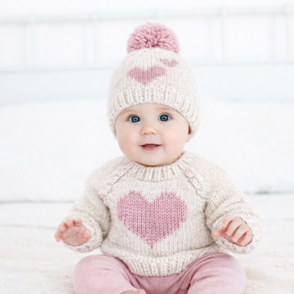 Huggalugs - Wholesale Knit Sweater - Baby - Sweetheart Crew Neck Sweater Baby & Toddler1