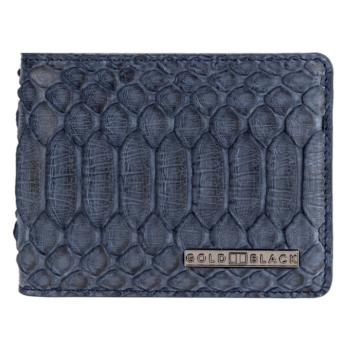 Plånbok GM python läder marinblå för wholesale av GOLDBLACK